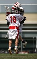 victory celebration in lacrosse