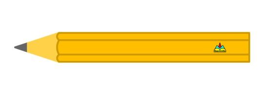 a simple pencil on a white background