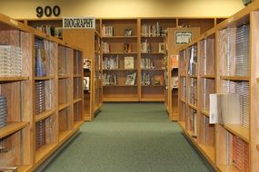 interior of a school library