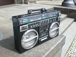 boombox is a portable audio player