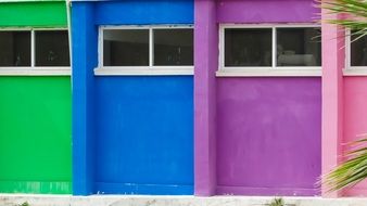 colorful school facades in Pyla