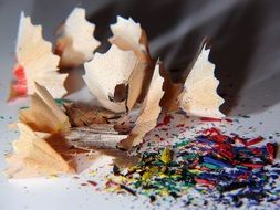 turning of colored pencils