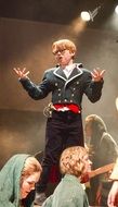 young actor in a school theater