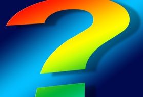 question marks on a blue background