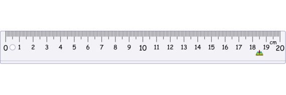 painted white ruler