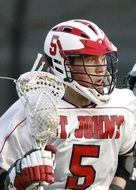 lacrosse player in special uniform