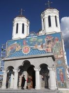 orthodox church with beatuful facade