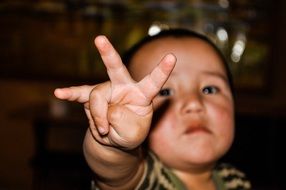 portrait of charming asian baby