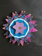 colorful handmade ornament, polygons