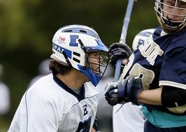 male Lacrosse Player in Helmet