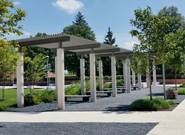 inner courtyard of Coppin State University