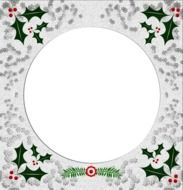 clipart of photo frame with Christmas motif