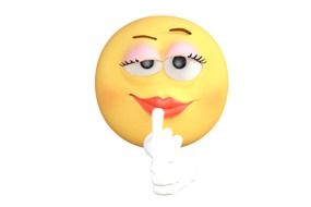 cute smiley on white background