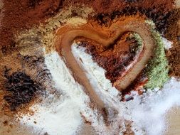 beautiful heart of spices