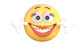 graphic image of a happy cartoon emoticon