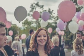 Wedding with baloons