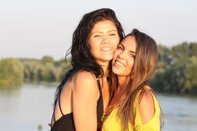 portrait of friends in summer