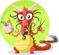 cute Dragon Chinese drawing