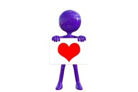 Unity Purple Man 3D drawing