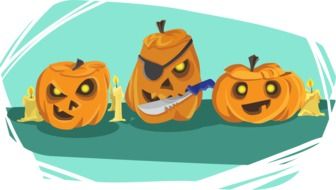 drawing cartoon pumpkins