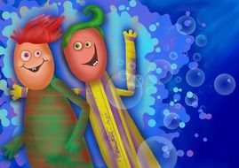 drawing funny cartoon characters