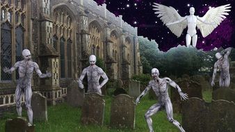 fantasy plot with zombies in the cemetery