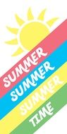 Colorful summer time clipart