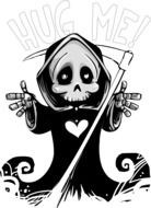 Death Cute Mascot drawing