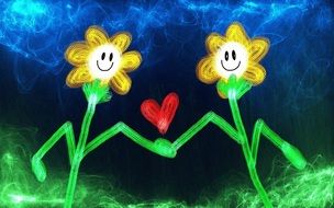 Cartoon Flowers drawing