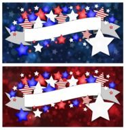 banner with stars for the holiday