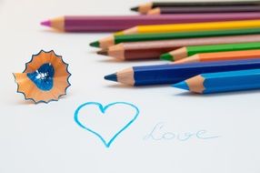 bright colored pencils