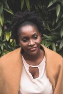 portrait of african girl in the park