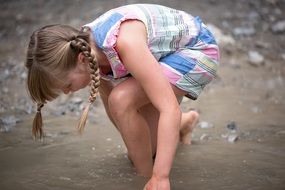 photo of girl in the creek