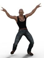 sports man on a white background