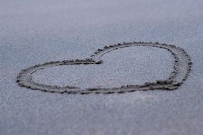 drawing Heart Beach