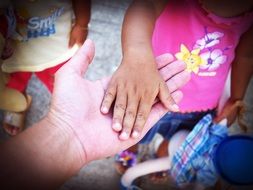 photo of support child and adult