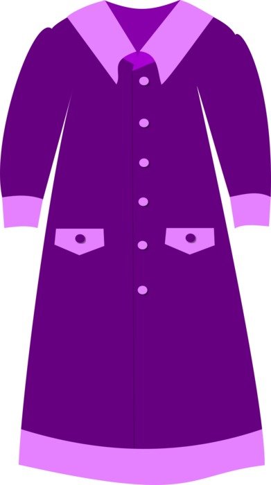 clipart of purple dress