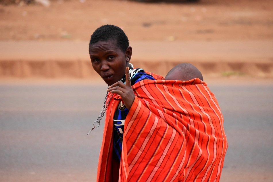 Woman With Child in Tanzania