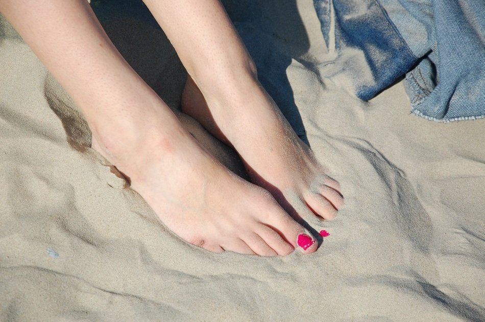 woman Feet on the Sand
