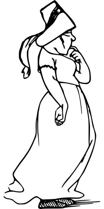 comic drawing of a woman