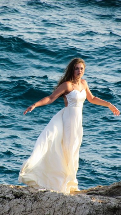 Woman Sunset Sea