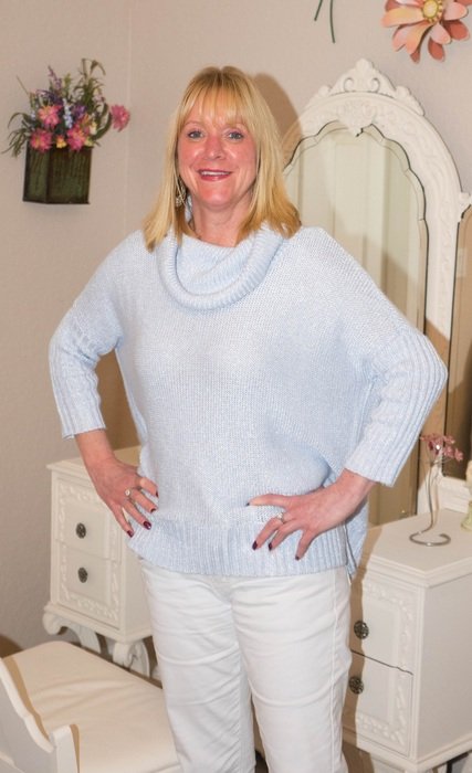 woman in the white interior