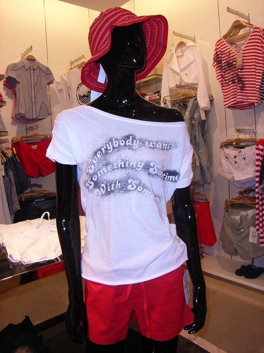 dressed up black display dummy