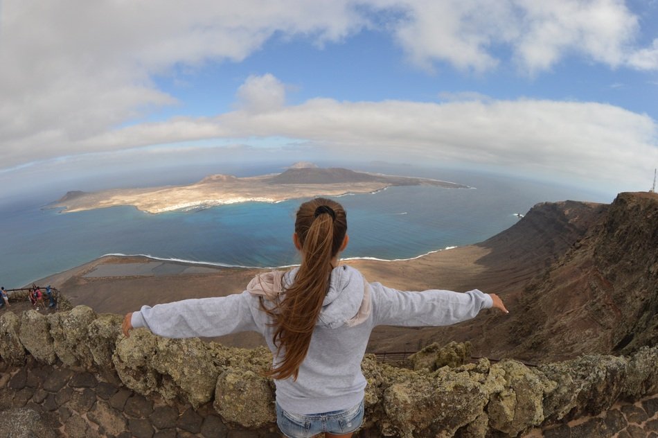 girl on the rock