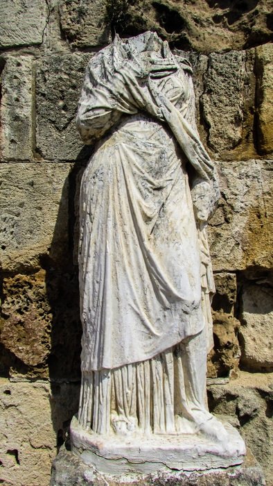 antique woman statue in salamis