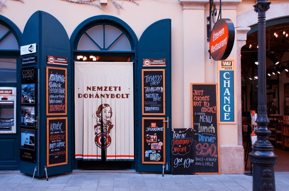 vintage music store in Budapest