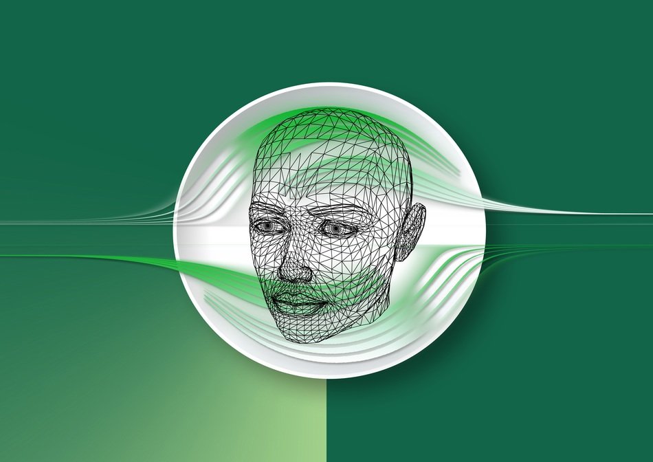 Woman face on a plate