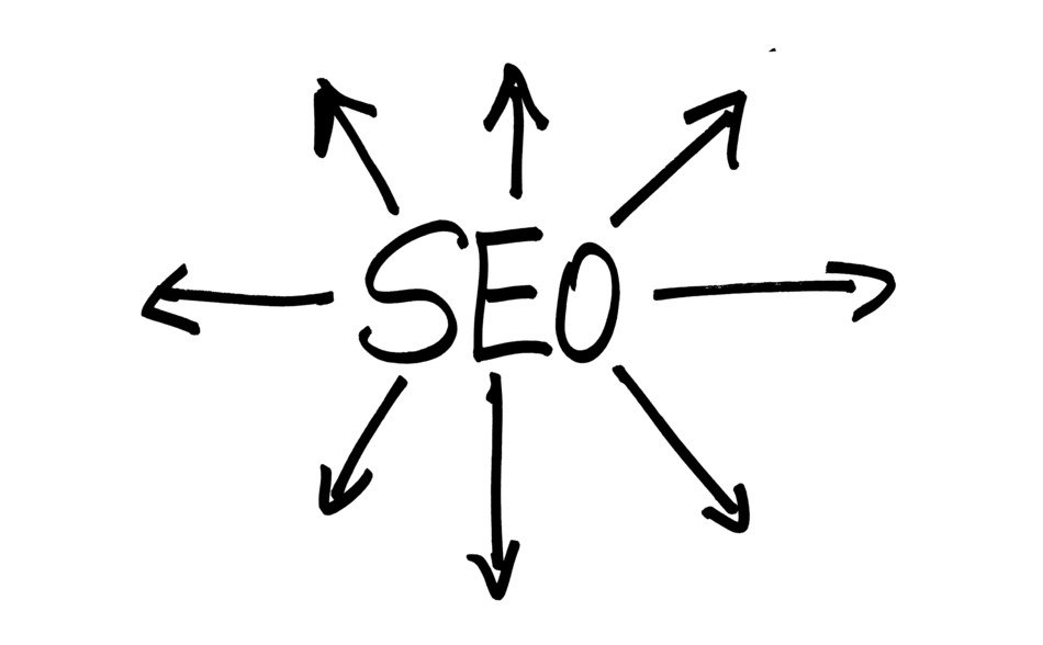 search engine with arrows as background