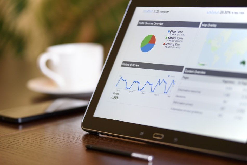 digital marketing results on screen