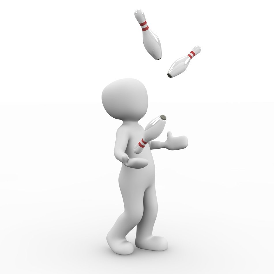 juggler figure with skittles